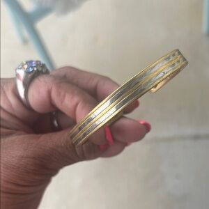 Gold and Silver Bangle Bracelet